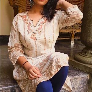 CREAM BOHEMIAN STYLE KURTA